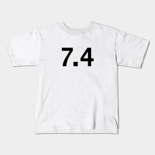 4th of July Typography in Black Text 7.4 Kids T-Shirt